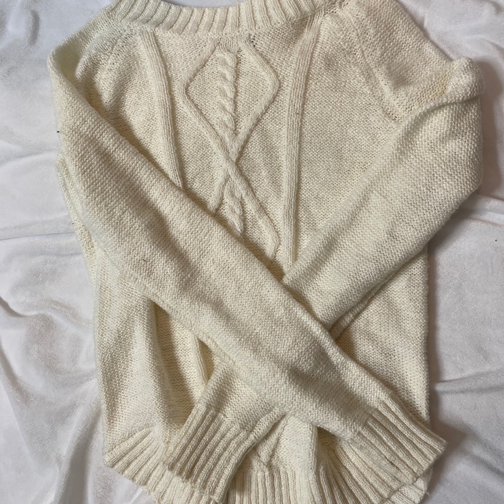 cream sweater
